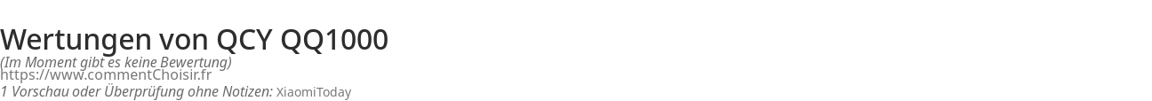 Ratings QCY QQ1000