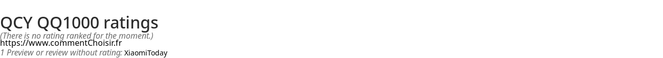 Ratings QCY QQ1000