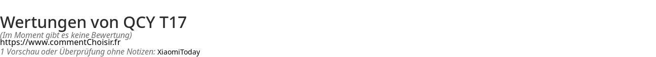 Ratings QCY T17