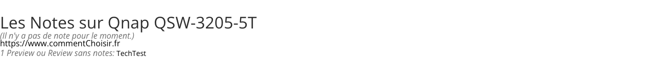 Ratings Qnap QSW-3205-5T