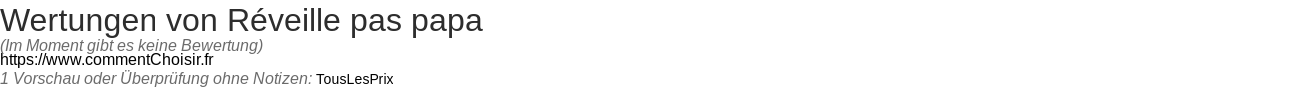 Ratings Rveille pas papa
