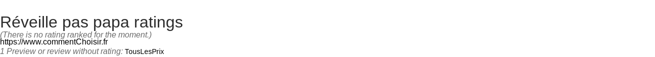 Ratings Rveille pas papa