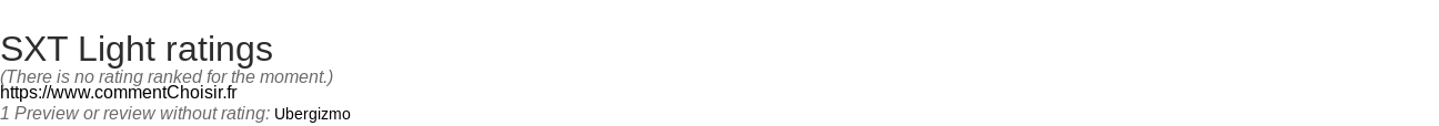 Ratings SXT Light