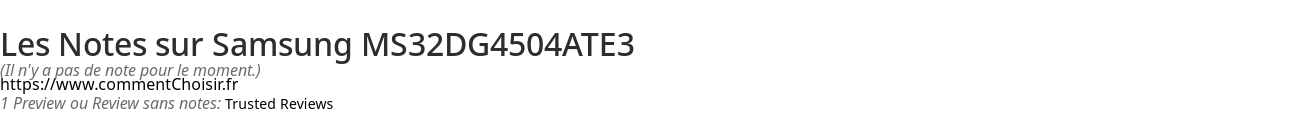 Ratings Samsung MS32DG4504ATE3