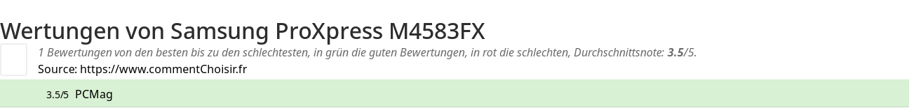 Ratings Samsung ProXpress M4583FX