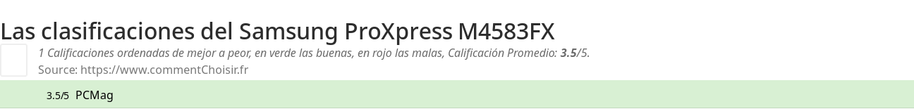 Ratings Samsung ProXpress M4583FX