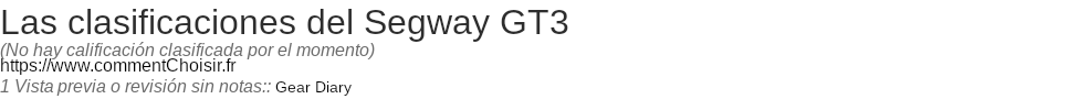 Ratings Segway GT3