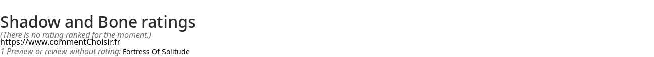 Ratings Shadow and Bone
