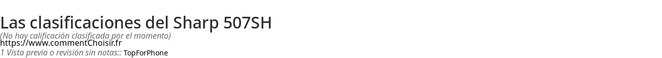 Ratings Sharp 507SH