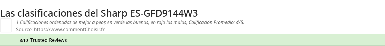 Ratings Sharp ES-GFD9144W3