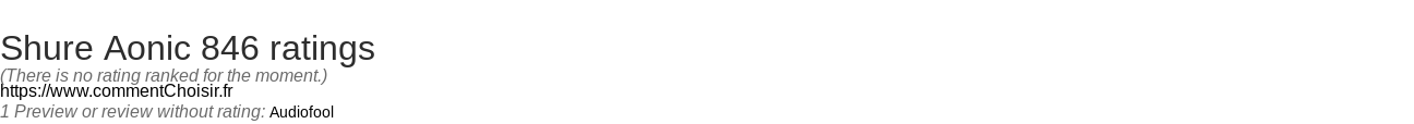 Ratings Shure Aonic 846