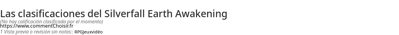 Ratings Silverfall Earth Awakening