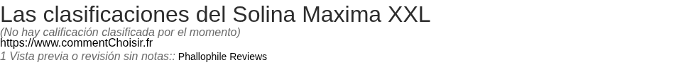 Ratings Solina Maxima XXL