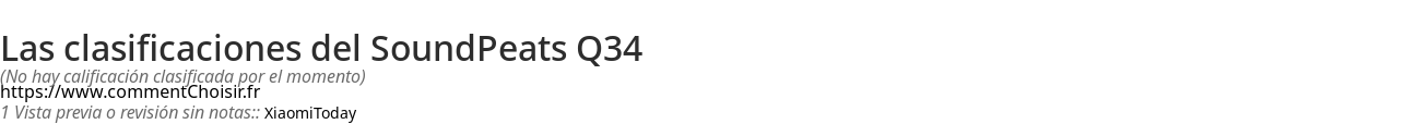 Ratings SoundPeats Q34
