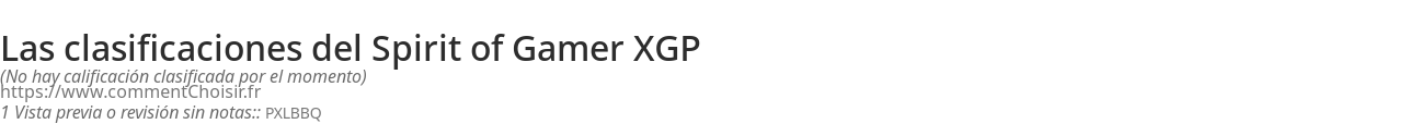 Ratings Spirit of Gamer XGP