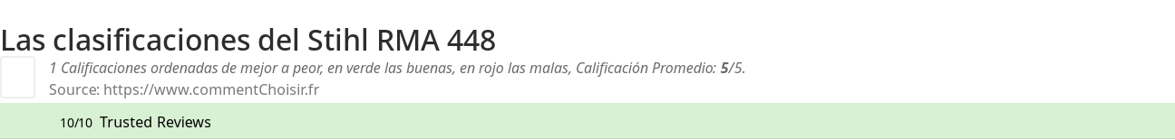 Ratings Stihl RMA 448
