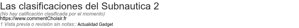 Ratings Subnautica 2