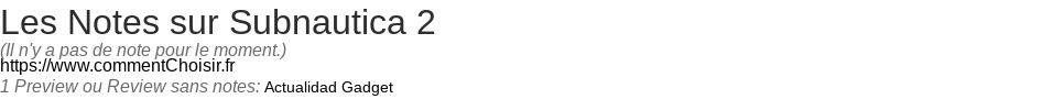 Ratings Subnautica 2