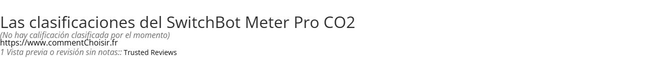 Ratings SwitchBot Meter Pro CO2