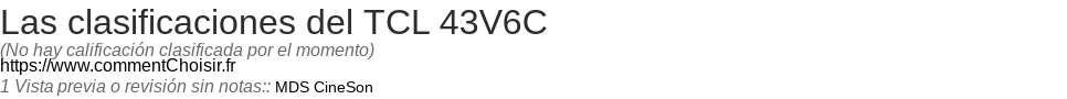 Ratings TCL  43V6C