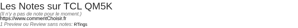 Ratings TCL  QM5K