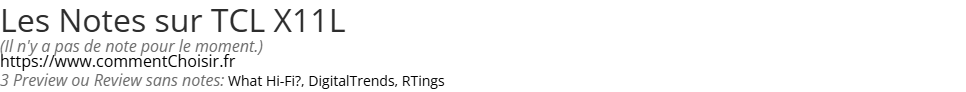 Ratings TCL  X11L