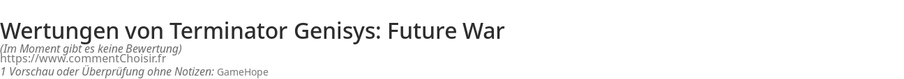 Ratings Terminator Genisys: Future War