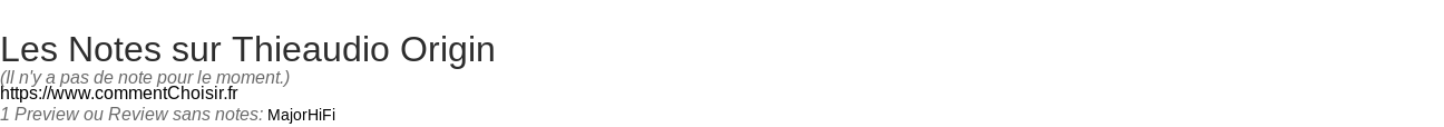 Ratings Thieaudio Origin