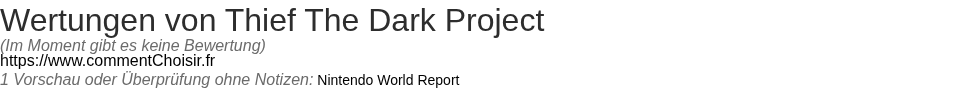 Ratings Thief The Dark Project