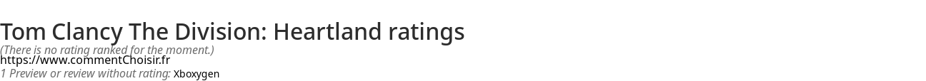 Ratings Tom Clancy The Division: Heartland