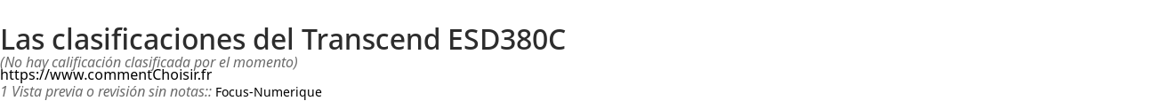 Ratings Transcend ESD380C