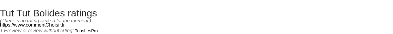 Ratings Tut Tut Bolides