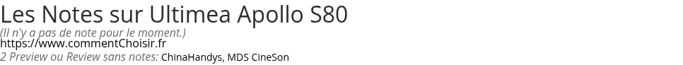 Ratings Ultimea Apollo S80