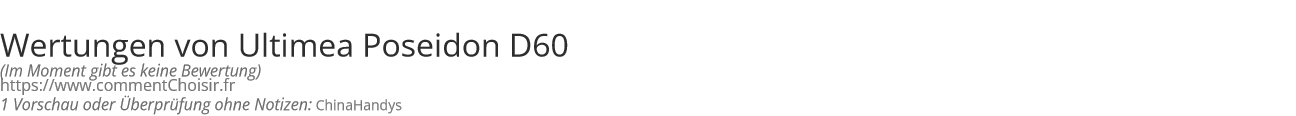Ratings Ultimea Poseidon D60