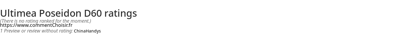 Ratings Ultimea Poseidon D60
