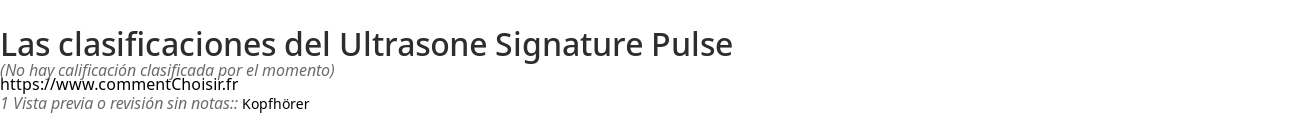 Ratings Ultrasone Signature Pulse