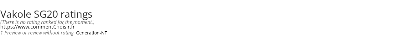 Ratings Vakole SG20