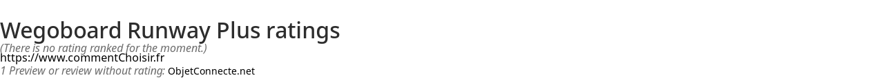 Ratings Wegoboard Runway Plus