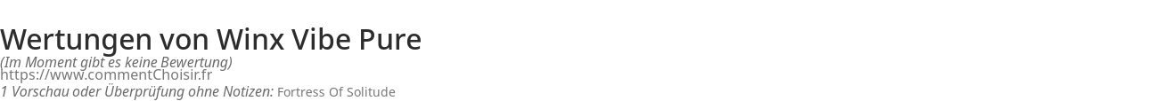 Ratings Winx Vibe Pure