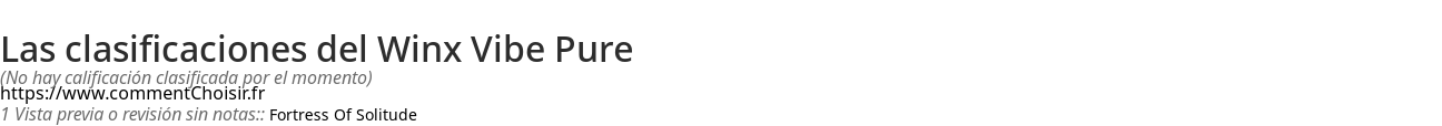 Ratings Winx Vibe Pure