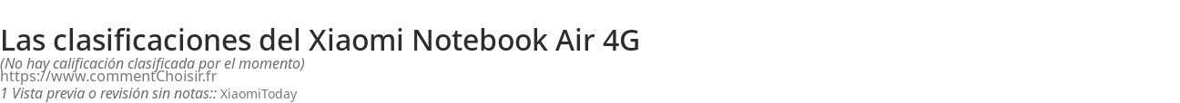 Ratings Xiaomi Notebook Air 4G