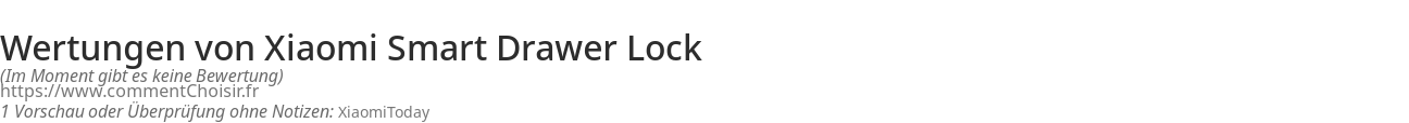 Ratings Xiaomi Smart Drawer Lock
