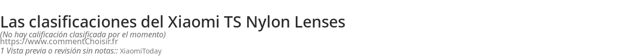 Ratings Xiaomi TS Nylon Lenses