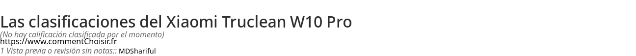 Ratings Xiaomi Truclean W10 Pro