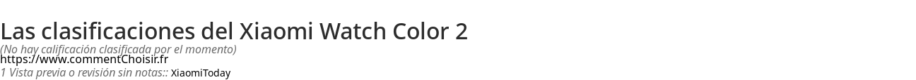 Ratings Xiaomi Watch Color 2