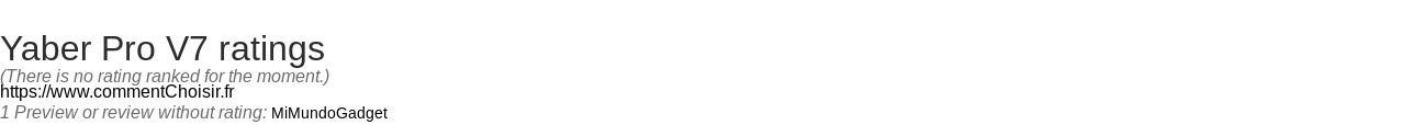 Ratings Yaber Pro V7