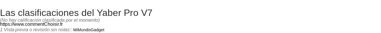 Ratings Yaber Pro V7