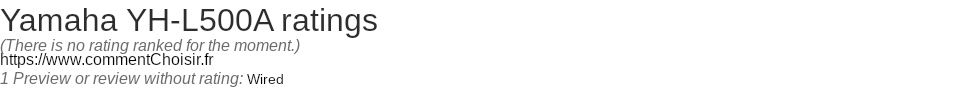 Ratings Yamaha YH-L500A
