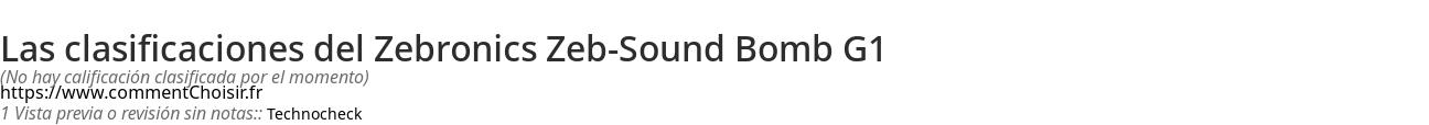 Ratings Zebronics Zeb-Sound Bomb G1