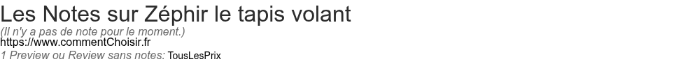 Ratings Z�phir le tapis volant